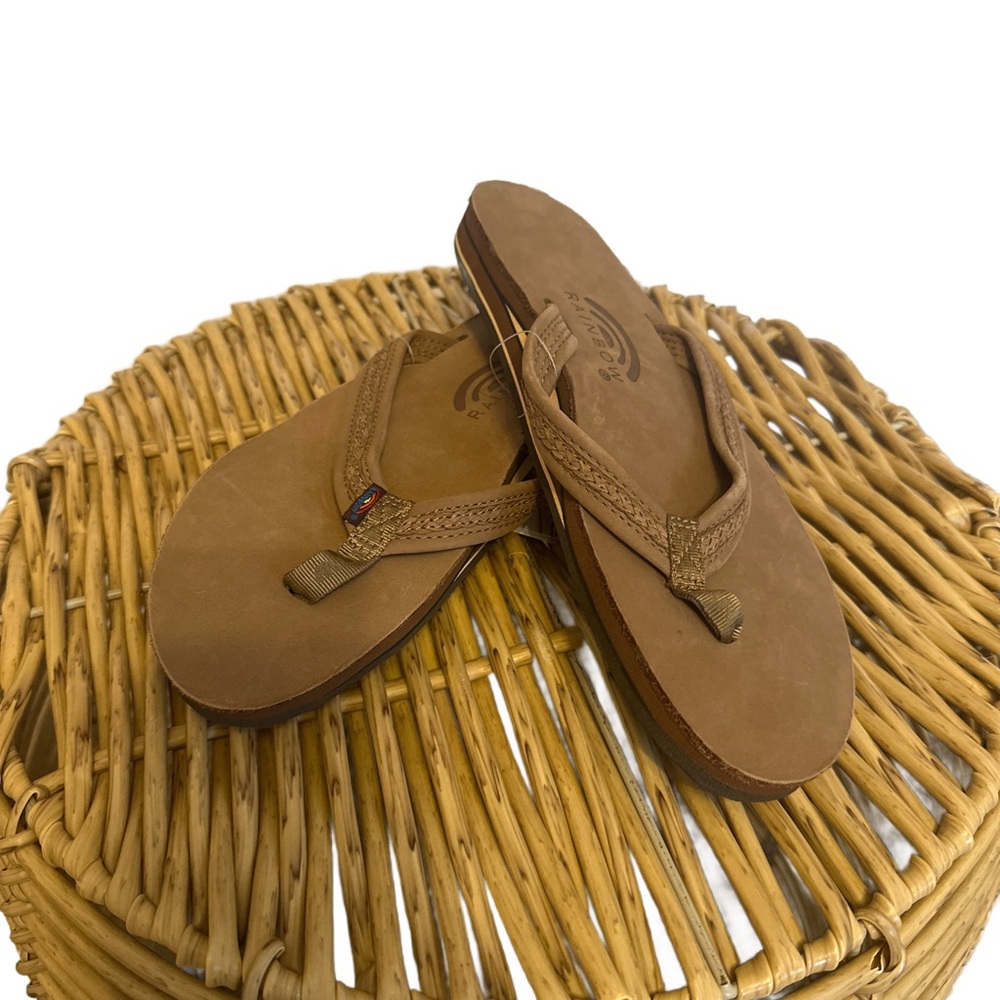 Rainbow Flip Flops- Women’s Willow, Dark Brown, 8.5-9.5